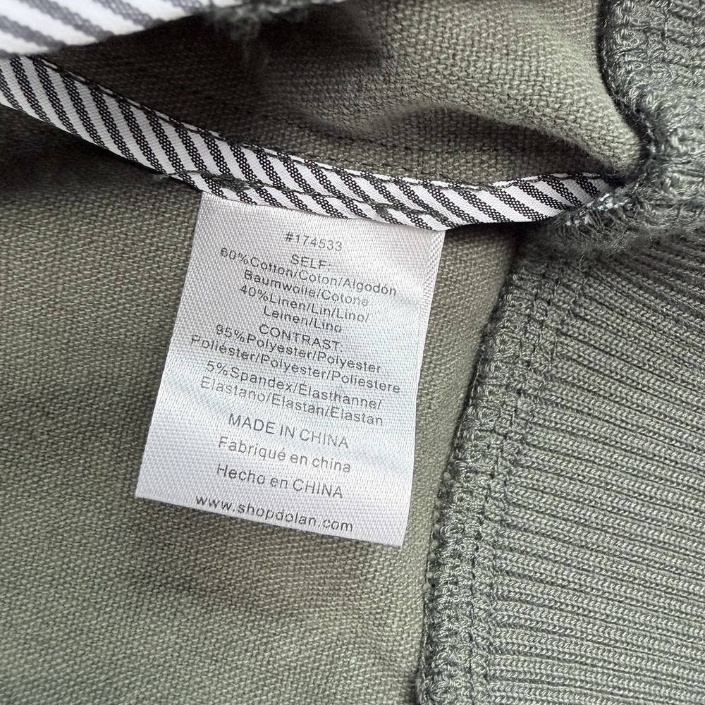 NWT Dolan Left Coast Puff-Sleeve Bomber Jacket Olive Green Zip Anthropologie - Picture 6 of 7